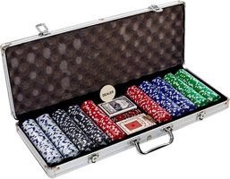 Poker Chip Set with Carrying Case