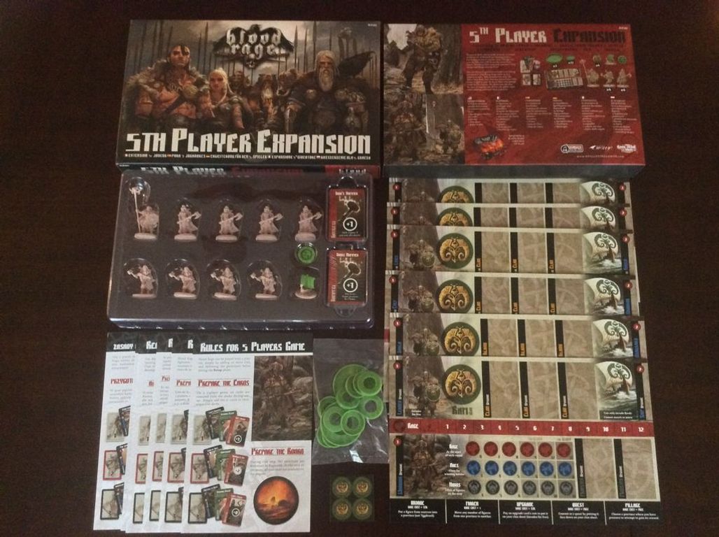 Blood Rage: 5th Player Expansion komponenten