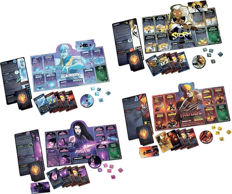 Marvel Dice Throne: X-Men Box 1 components