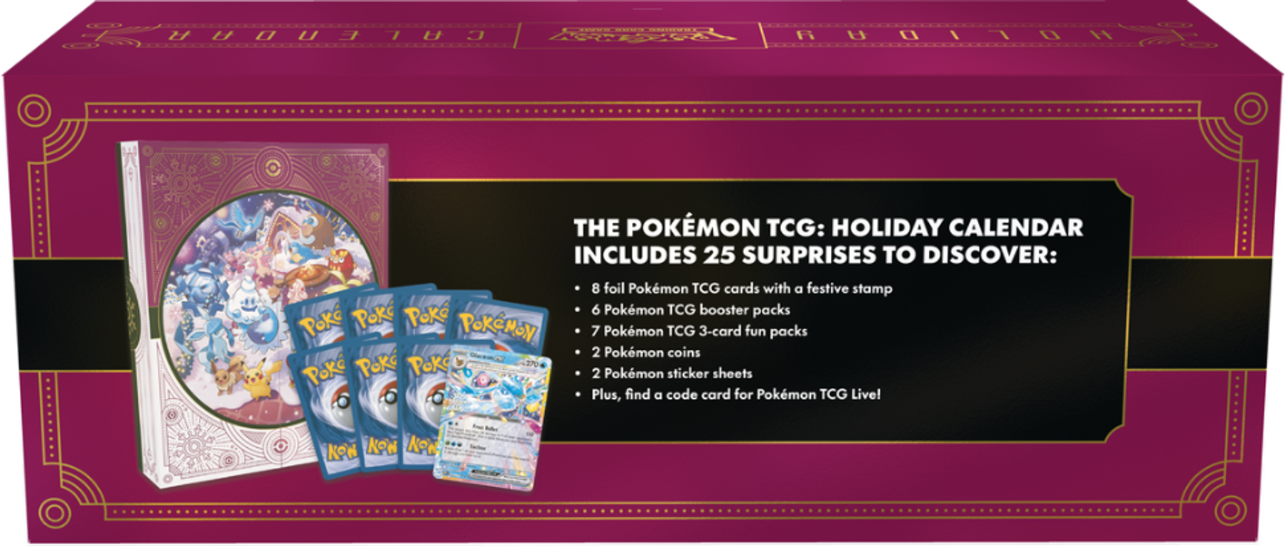Pokémon Holiday Calendar 2025 back of the box