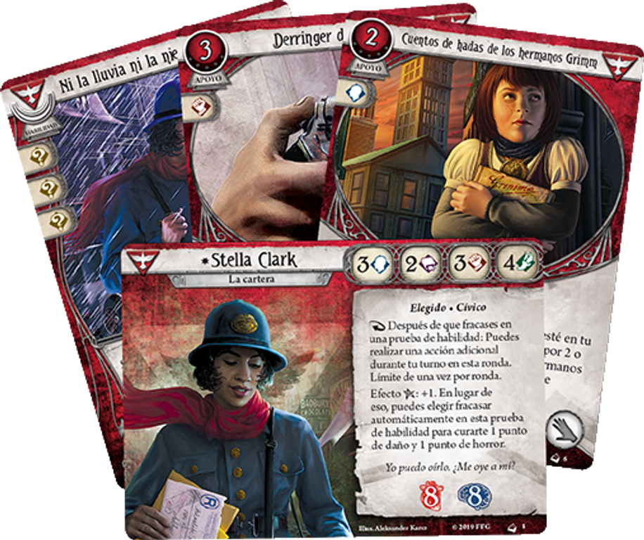 Arkham Horror: Das Kartenspiel – Ermittlerdeck: Stella Clark karten