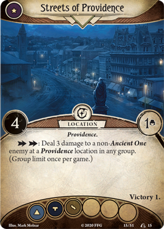 Arkham Horror: The Card Game – War of the Outer Gods: Scenario Pack Streets of Providence card