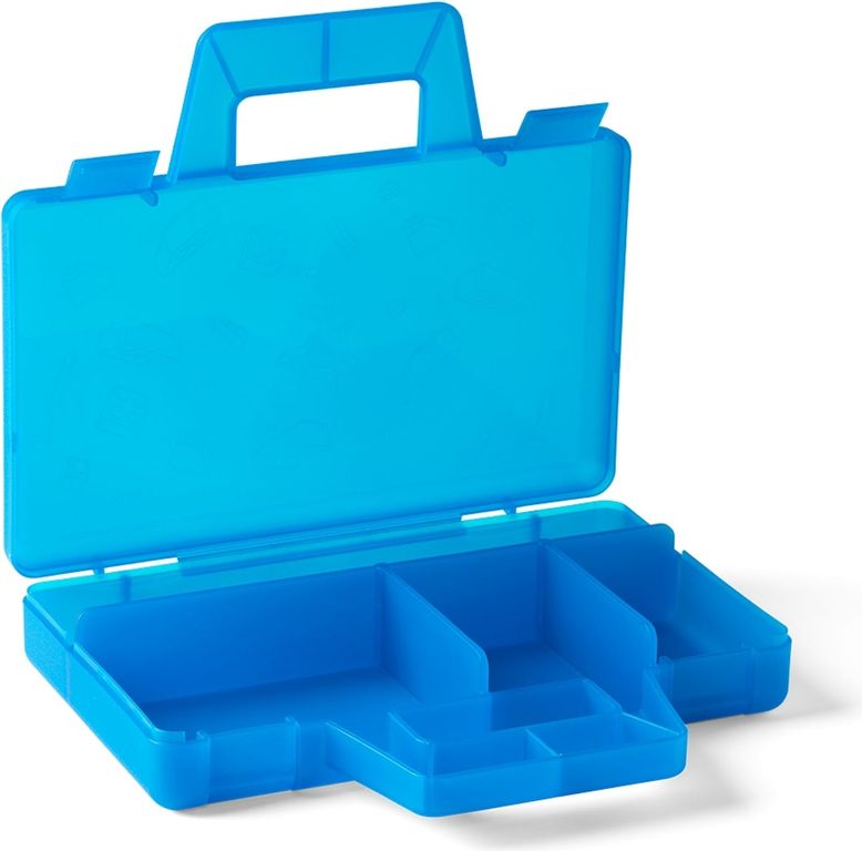 Tragbare Sortierbox in transparentem Blau box