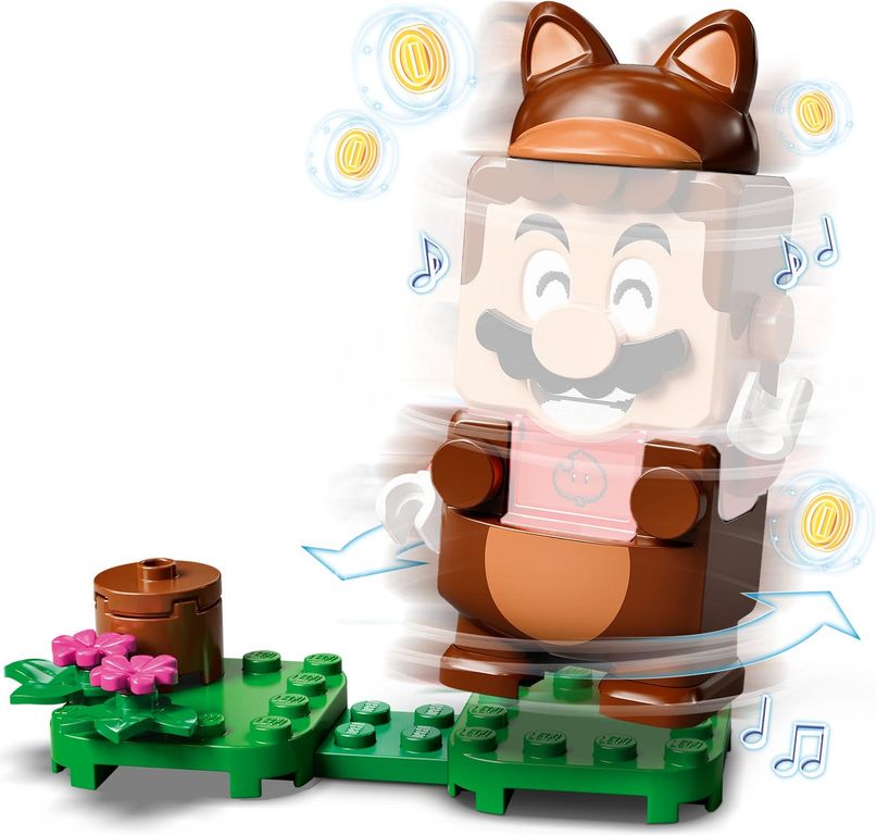 LEGO® Super Mario™ Tanooki Mario Power-Up Pack components