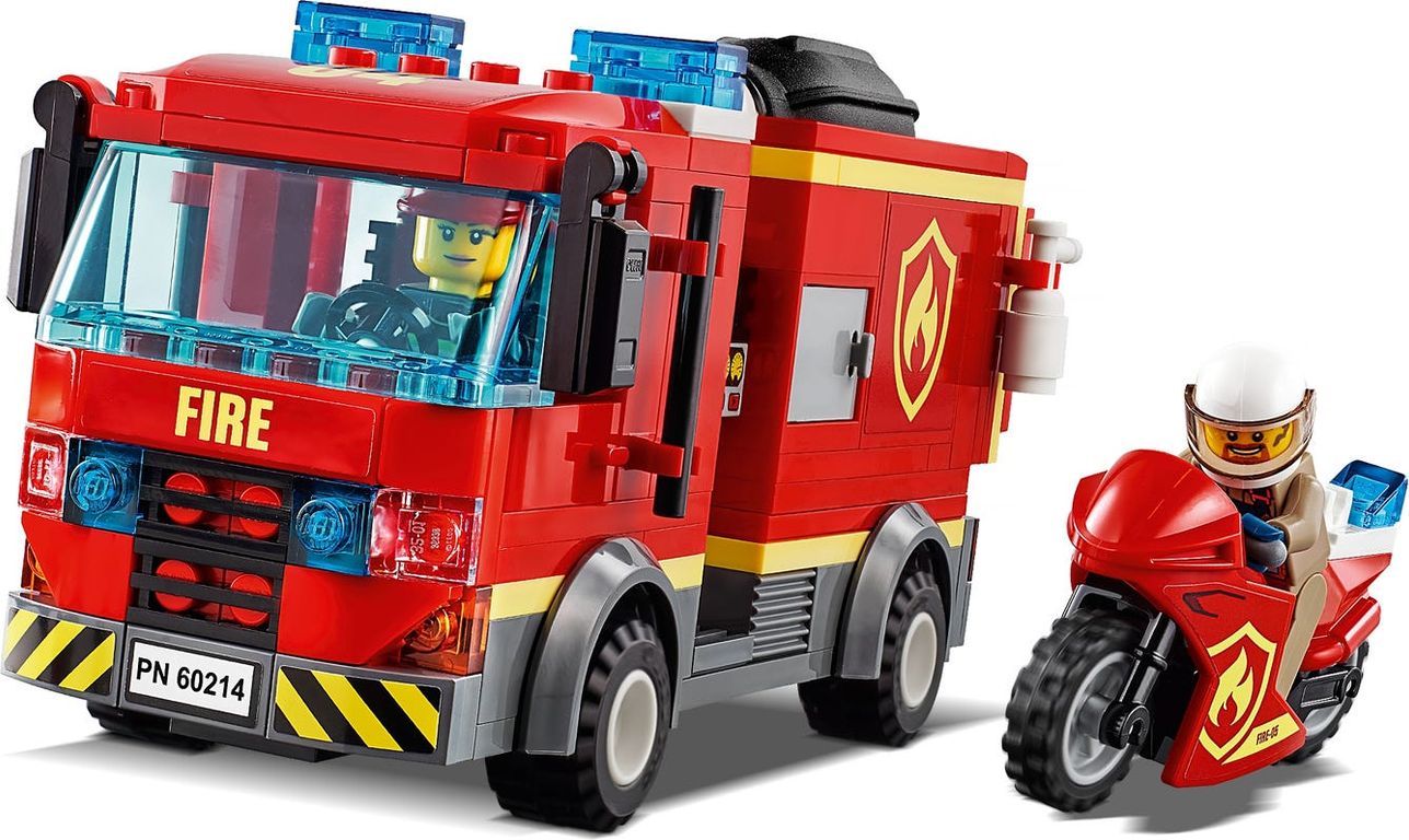 LEGO® City L'intervention des pompiers au restaurant de hamburgers composants