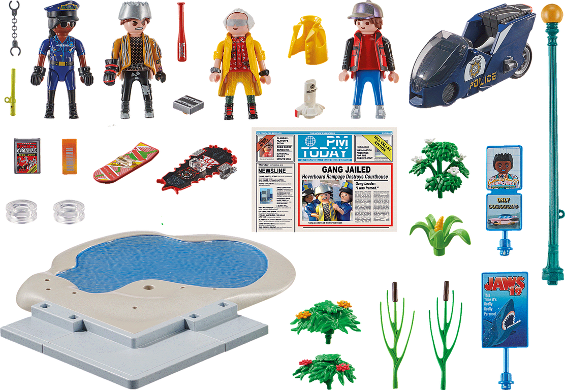Playmobil® Back to the Future Back to the Future Part II Hoverboard Chase components