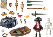 Playmobil® Pirates Starter Pack Pirate with Rowing Boat components