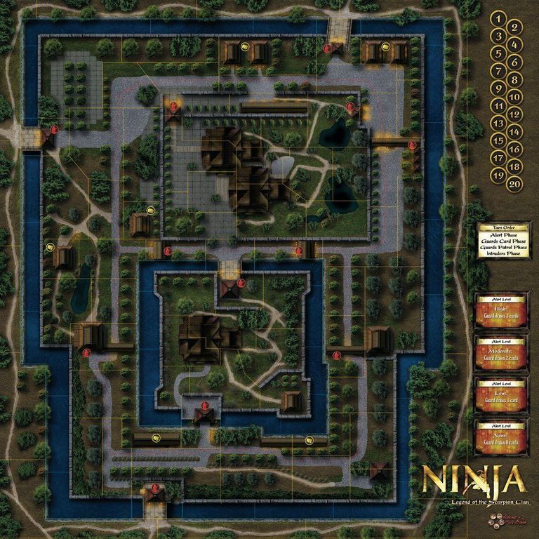 Ninja: Legend of the Scorpion Clan plateau de jeu