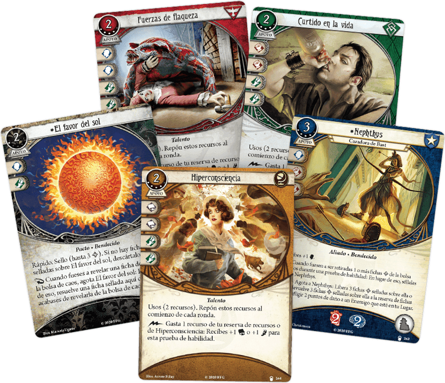 Arkham Horror: The Card Game – The Lair of Dagon: Mythos Pack cards