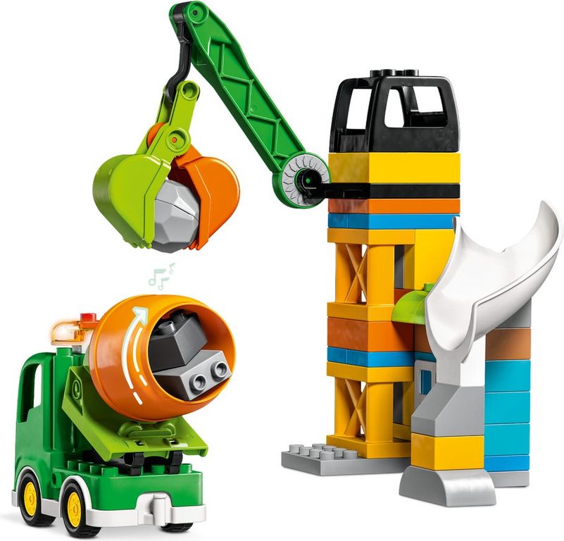 LEGO® DUPLO® Baustelle mit Baufahrzeugen komponenten