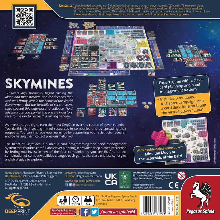 Skymines back of the box