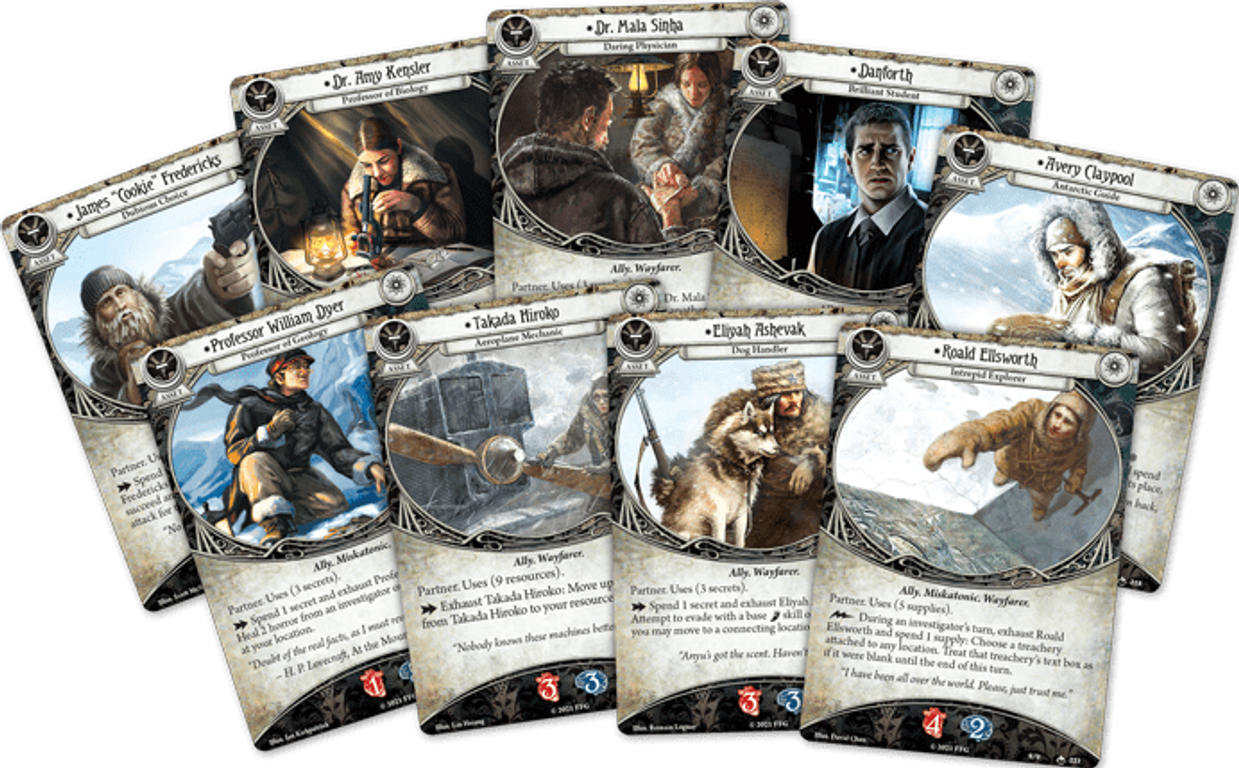 Arkham Horror: The Card Game – Edge of the Earth: Campaign Expansion kaarten