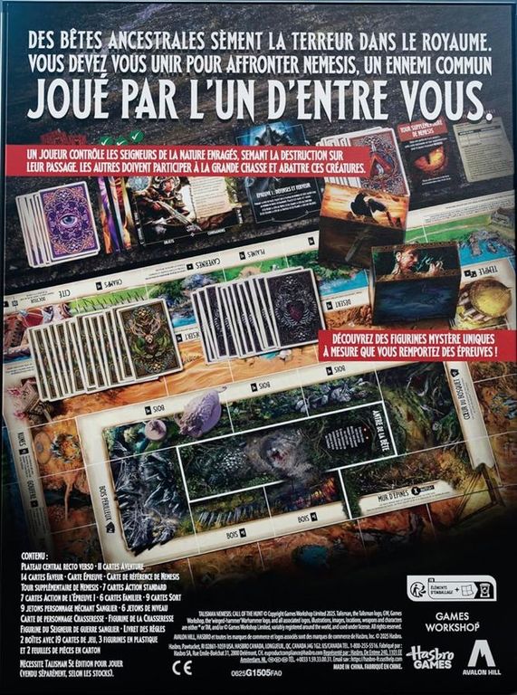 Talisman: Nemesis – La Grande Chasse dos de la boîte