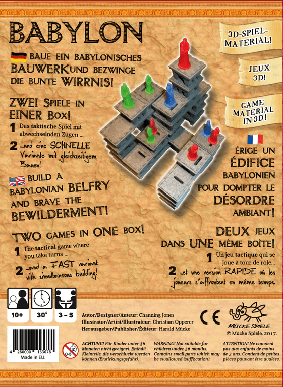 Babylon Tower Builders rückseite der box