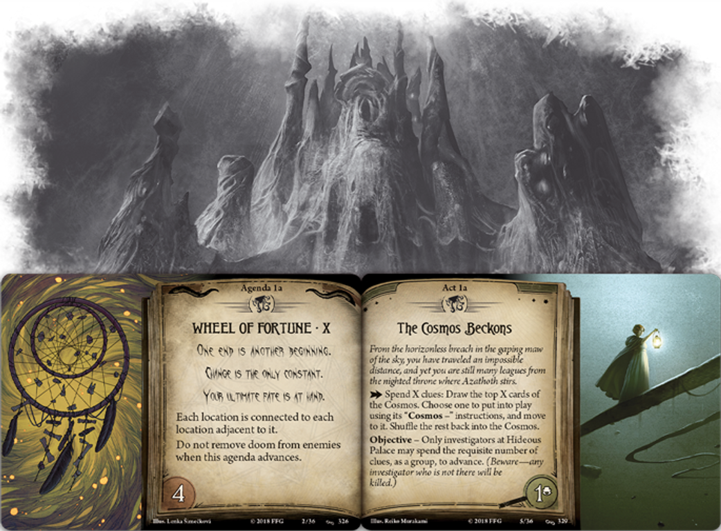 Arkham Horror: Das Kartenspiel - Vor dem schwarzen Thron: Mythos-Pack karten