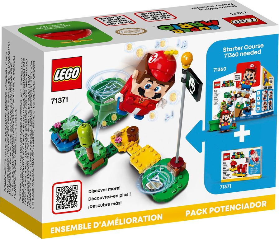 LEGO® Super Mario™ Power-uppakket: Propeller-Mario achterkant van de doos