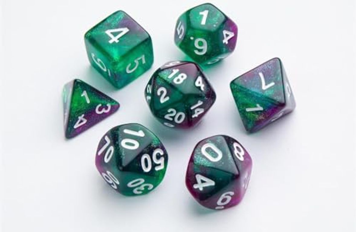 Galaxy Aurora RPG Dice Set partes