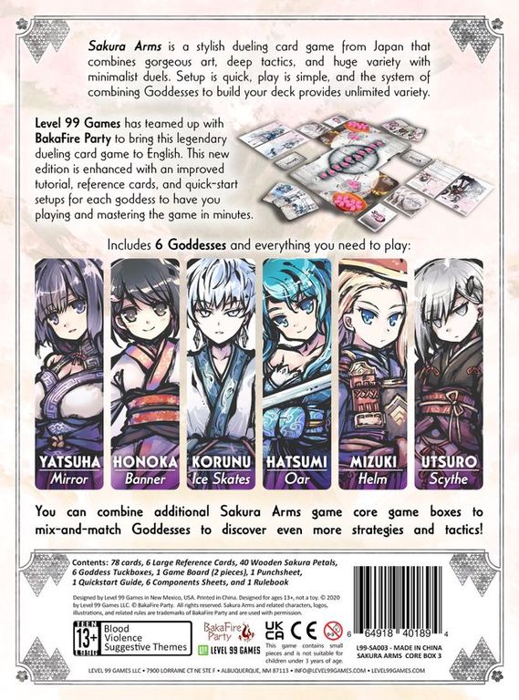 Sakura Arms: Yatsuha Box achterkant van de doos