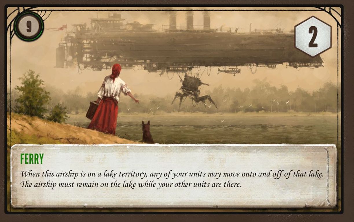 Scythe: Vientos de guerra y paz Ferry carta