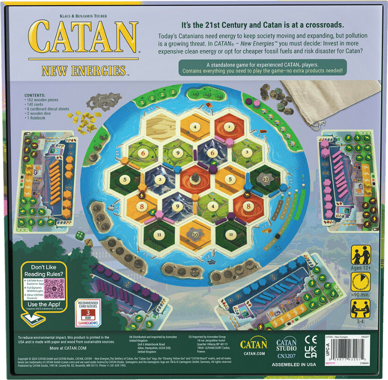CATAN: New Energies back of the box