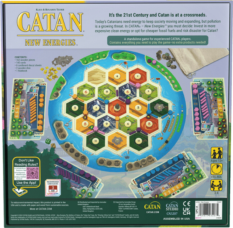 CATAN: Energien rückseite der box