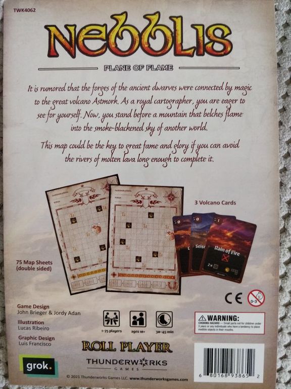 Cartographers Map Pack 1: Nebblis – Plane of Flame back of the box