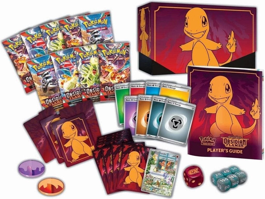 Pokémon TCG: Scarlet & Violet - Obsidian Flames Elite Trainer Box komponenten