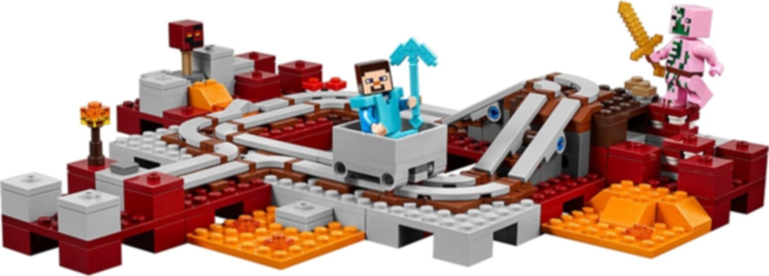LEGO® Minecraft De Nether spoorweg speelwijze
