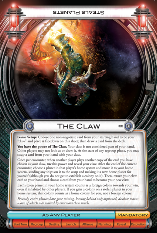 Cosmic Encounter: Cosmic Conflict The Claw carta