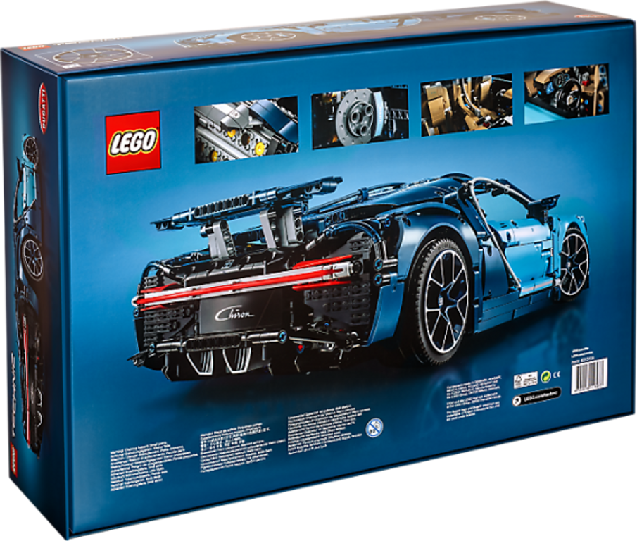 LEGO® Technic Bugatti Chiron parte posterior de la caja