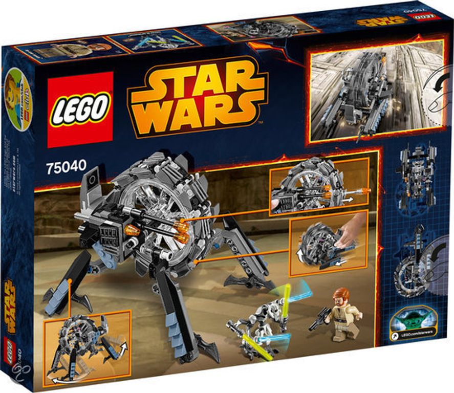 LEGO® Star Wars General Grievous' Wheel Bike parte posterior de la caja