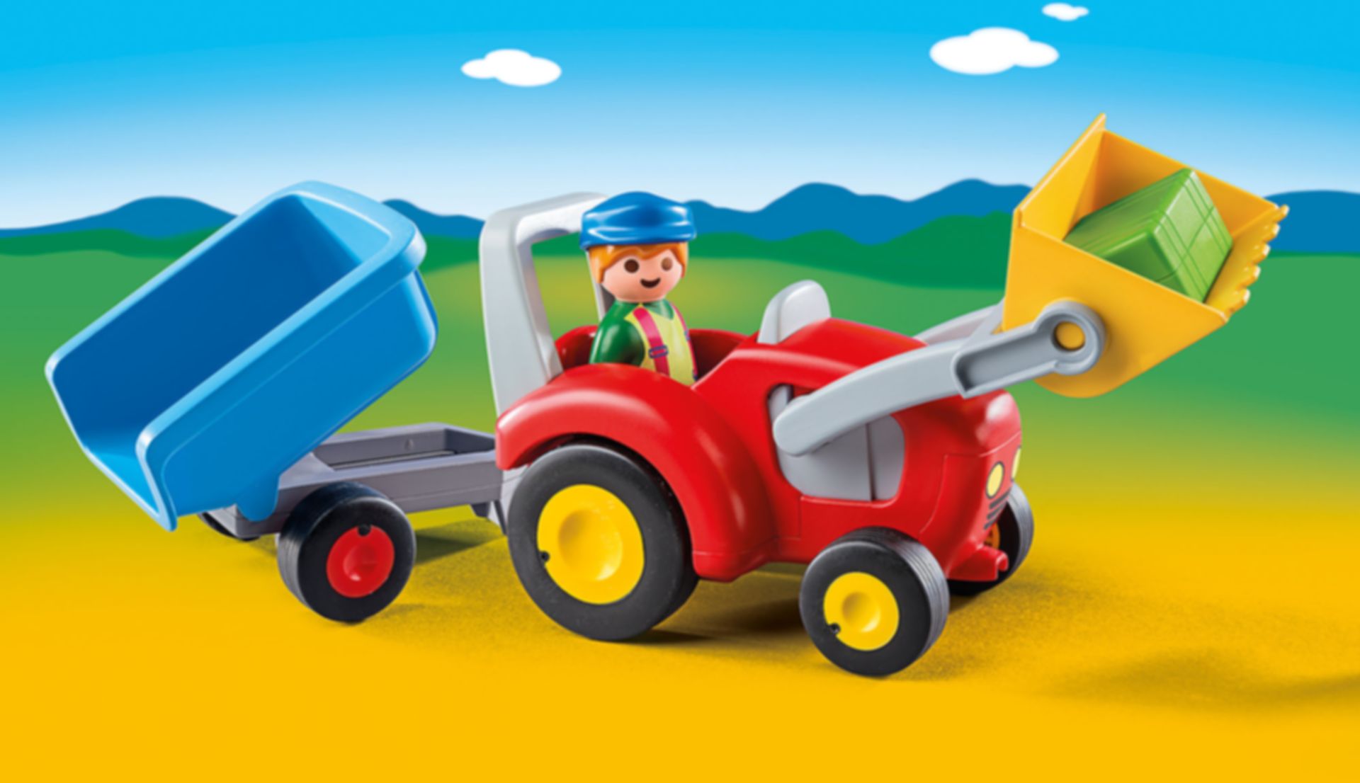 Playmobil® 1.2.3 Tractor with Trailer