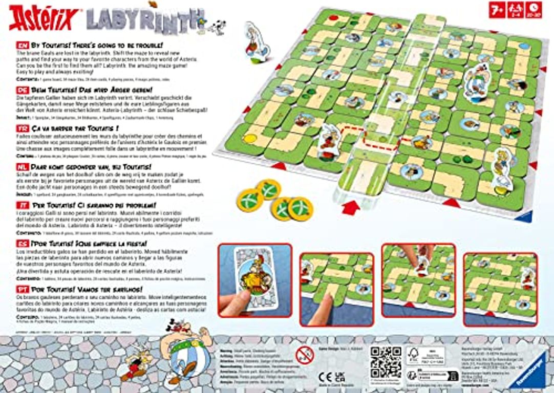 Asterix Labyrinth rückseite der box