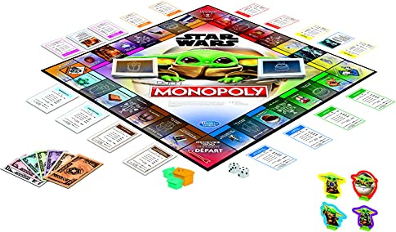 Monopoly Star Wars Mandalorian The Child composants