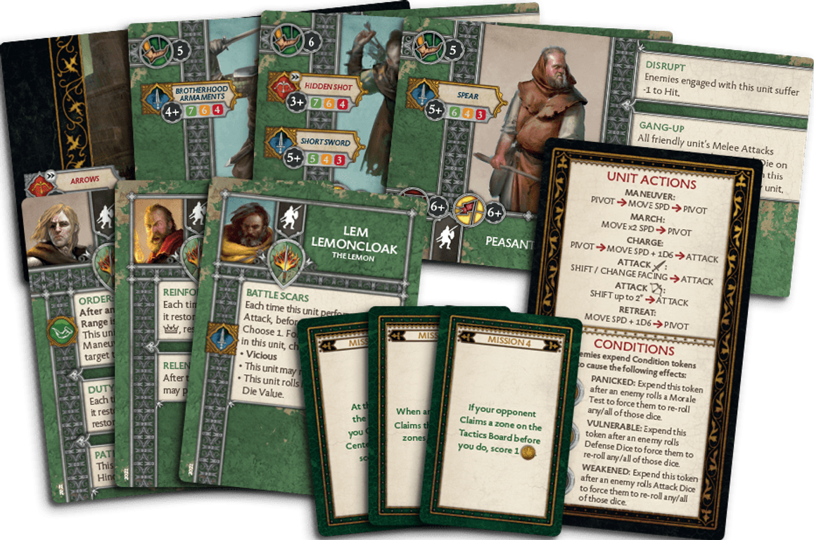 Le Trône de Fer : le Jeu de Figurines - Starter Fraternité sans Bannières cartes
