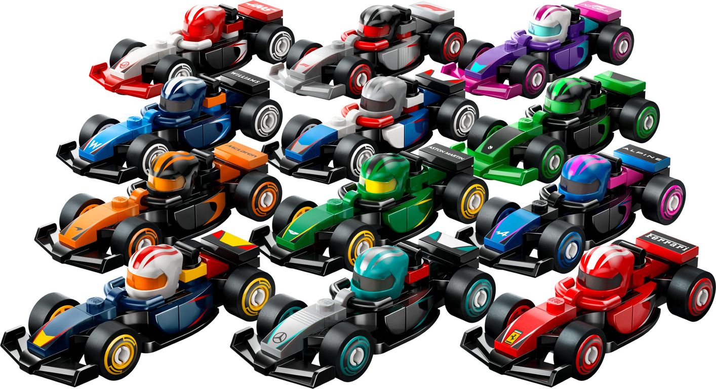 LEGO® Minifigures Coches de F1 Coleccionables partes