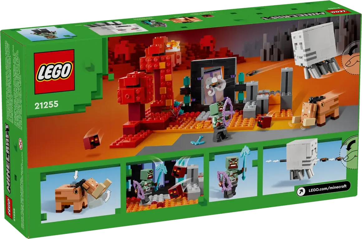 LEGO® Minecraft L'embuscade au portail du Nether dos de la boîte