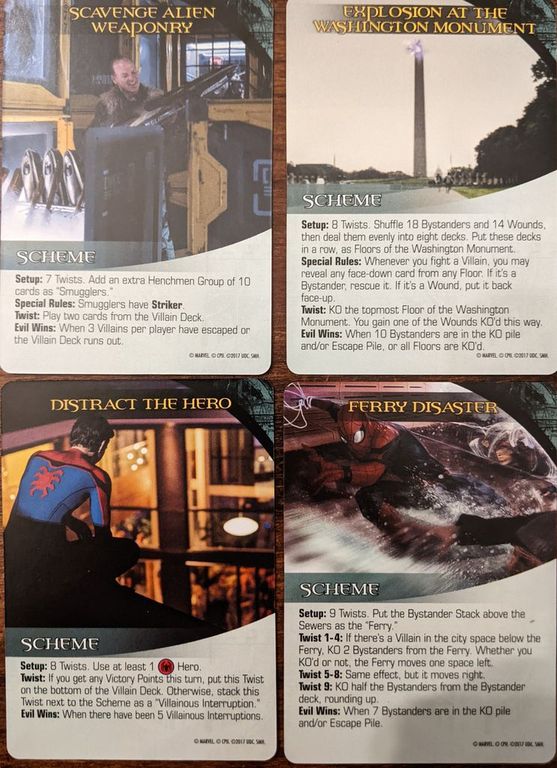 Legendary: Spider-Man Homecoming cards