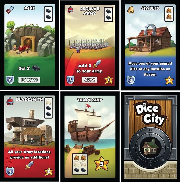 Dice City cards