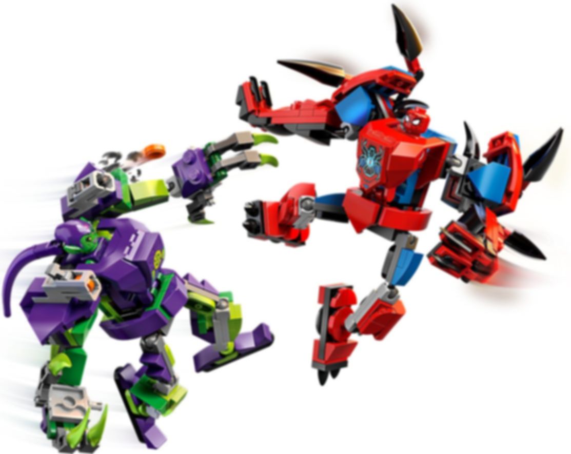LEGO® Marvel Spider-Mans und Green Goblins Mech-Duell spielablauf