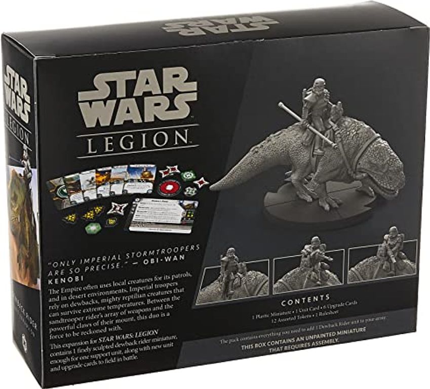 Star Wars: Legion – Dewback Rider Unit Expansion rückseite der box
