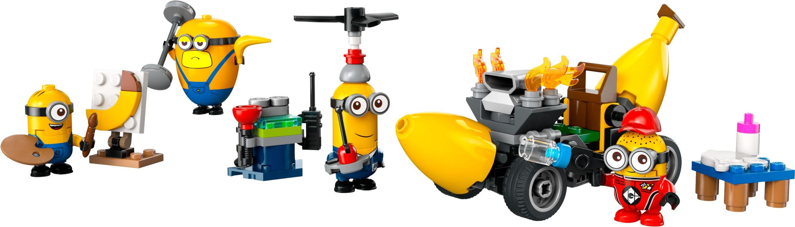 LEGO® Minions I Minions e l'auto banana componenti