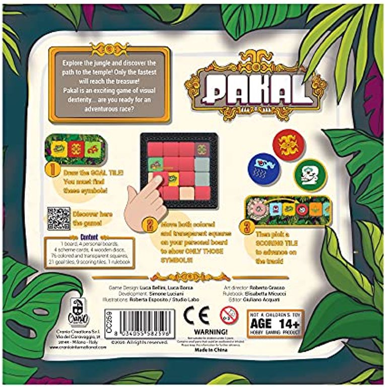 Pakal back of the box