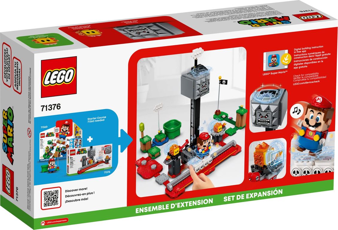 LEGO® Super Mario™ Ensemble d'Extension La chute de Thwomp dos de la boîte