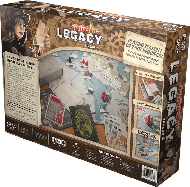 Pandemic Legacy: Season 0 dos de la boîte