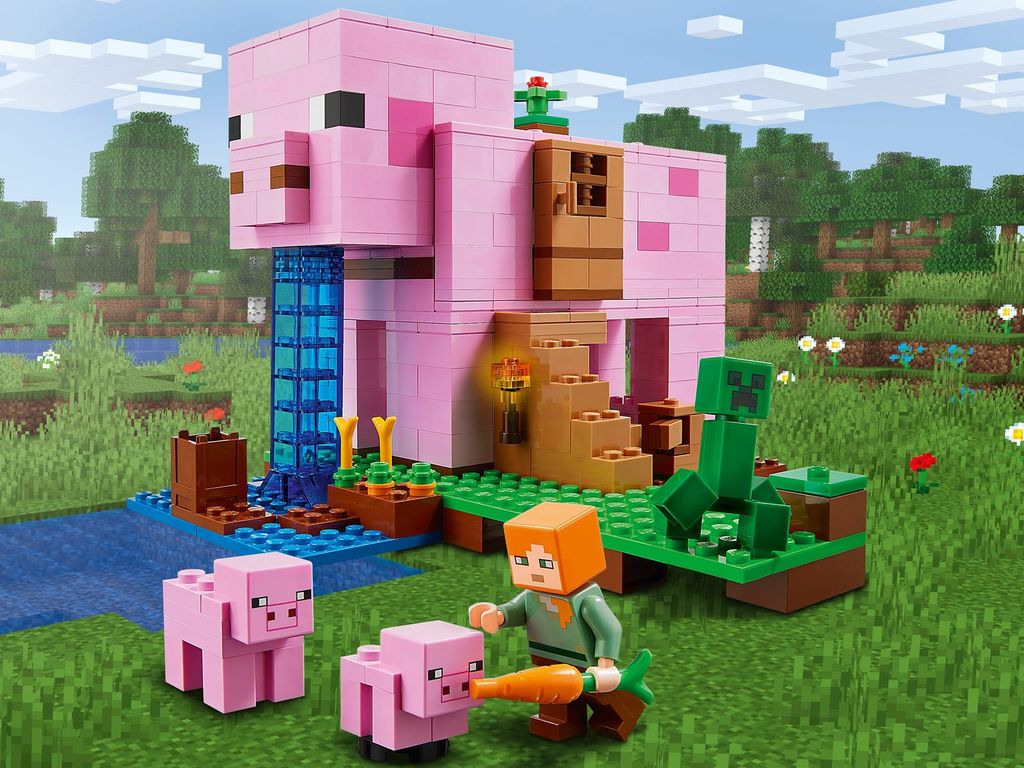 LEGO® Minecraft Das Schweinehaus spielablauf