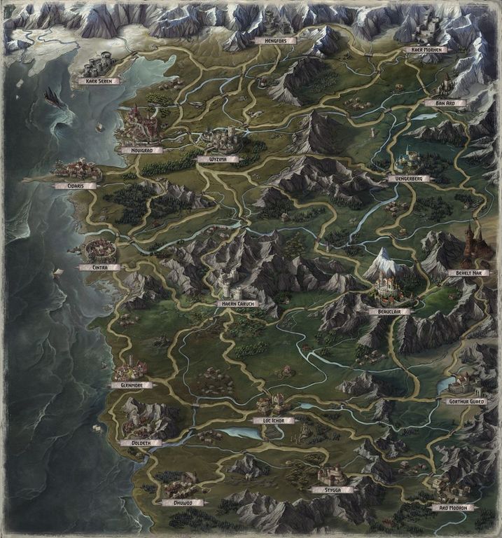 The Witcher: Old World game board