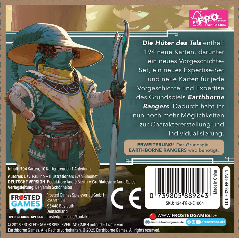 Earthborne Rangers: Die Hüter des Tals rückseite der box