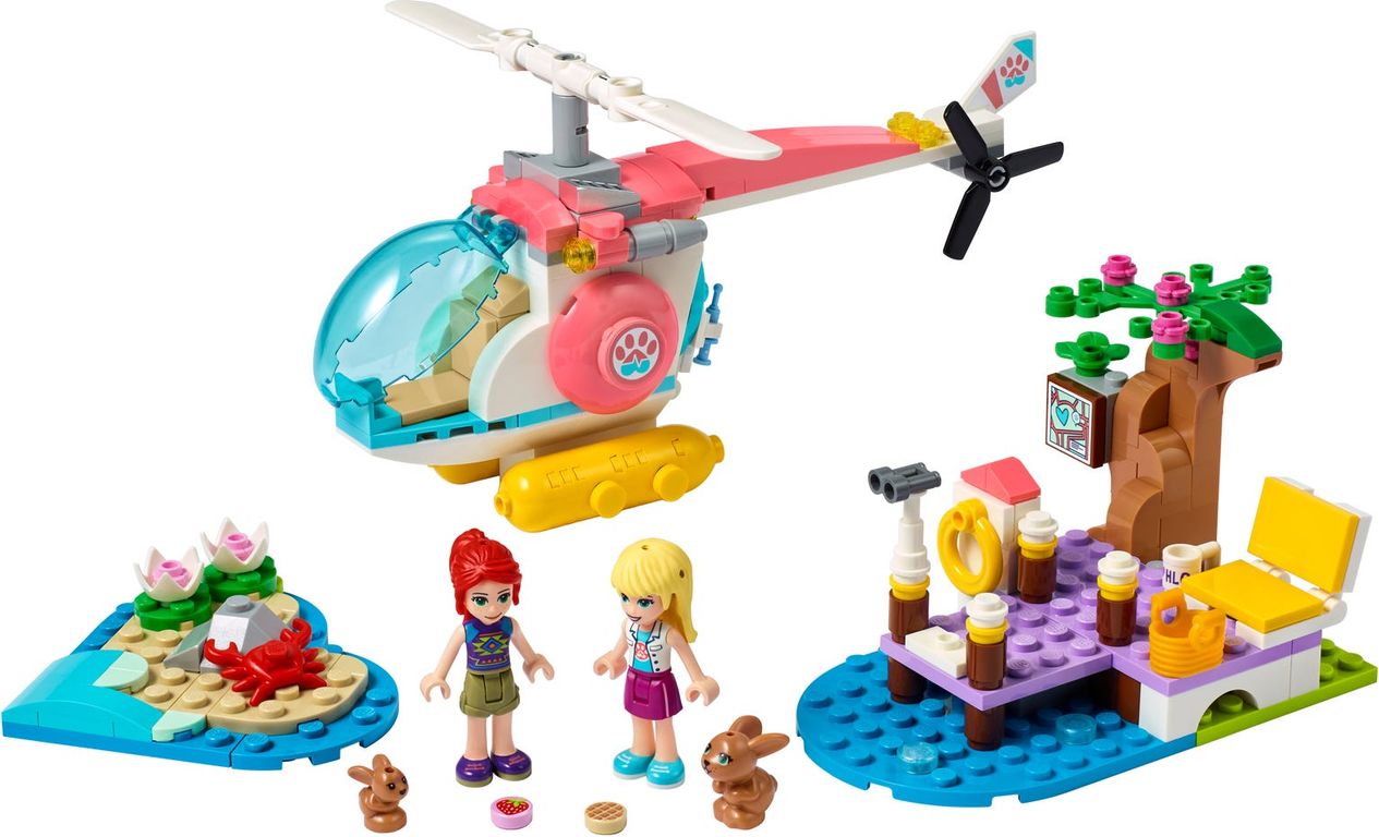 LEGO® Friends Vet Clinic Rescue Helicopter components