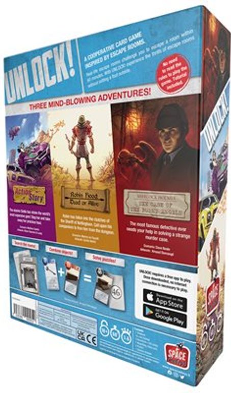 Unlock!: Legendary Adventures parte posterior de la caja